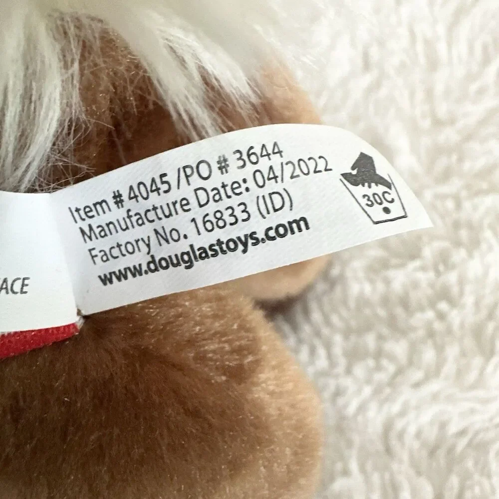 Douglas Cuddle Toy Mr Brown Pony Red A Bandana Advertising Plush #4045